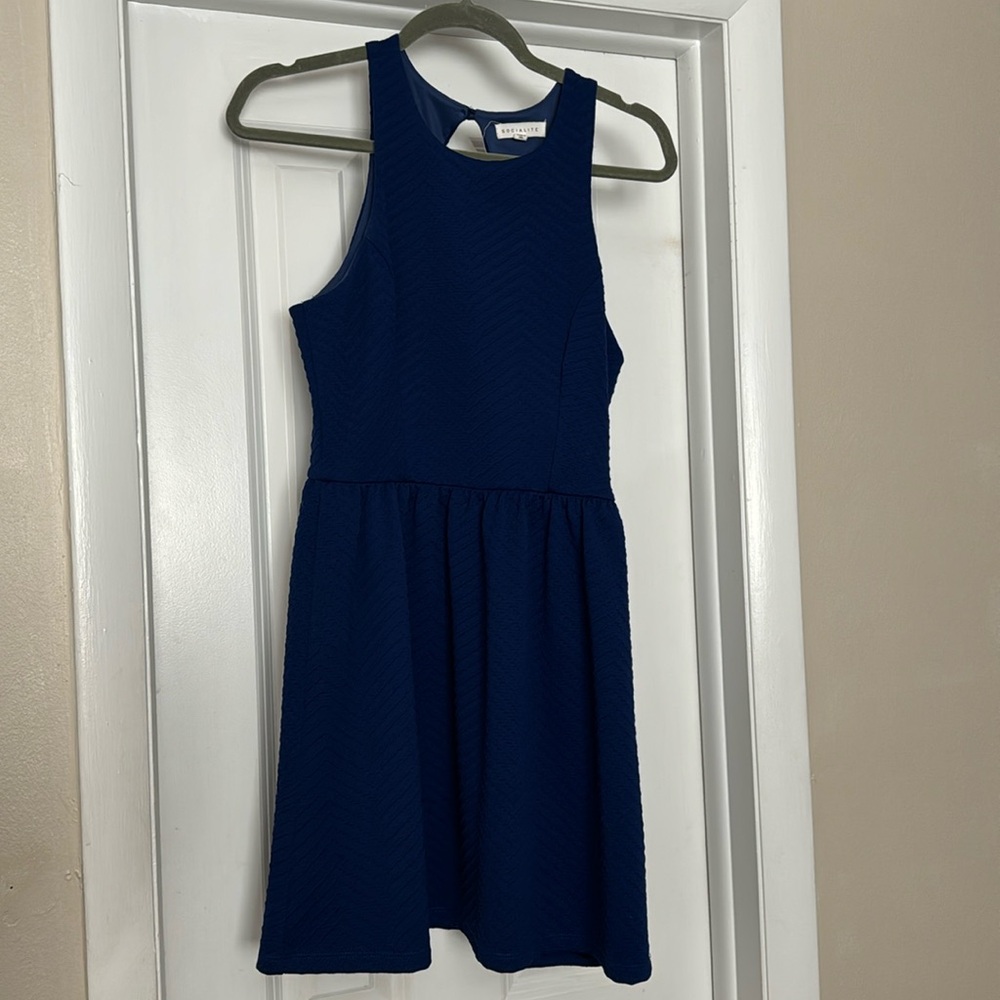 Navy blue mini dress
